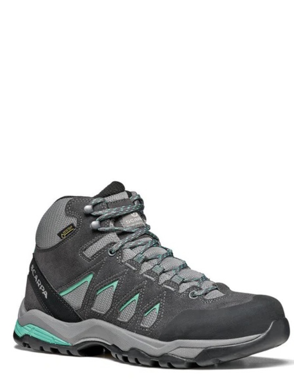 Scarpa Moraine Mid GTX Womens Mid Gray Storm Gray Lagoon Green sz 8 38